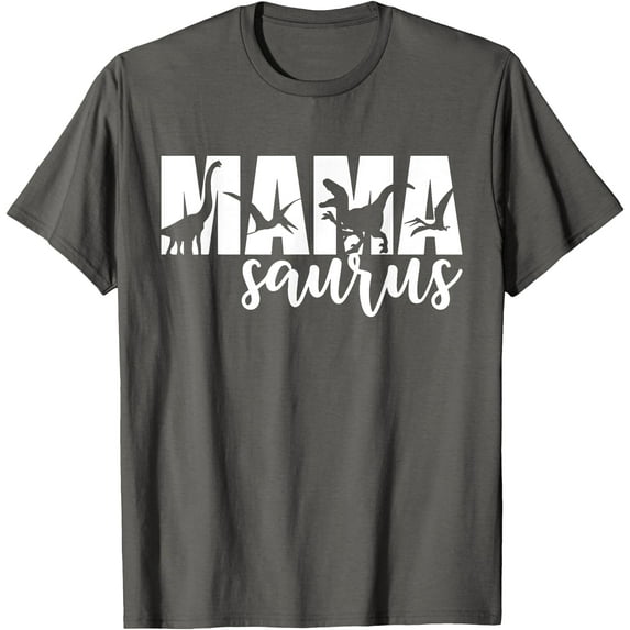 MamaSaurus T rex Dinosaur Funny Mama Saurus Mother's Day Unisex T-Shirt for Men Women,Charcoal Color,Size 2XL