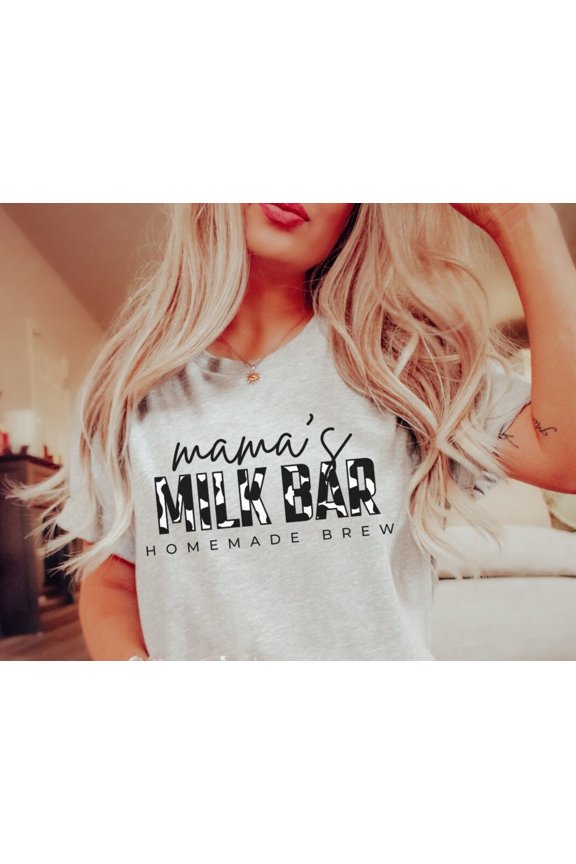 Mamaamp39s Milk Bar Shirt Breastfeeding TShirt Funny Breastfeeding Tee Baby Shower Gift Gi