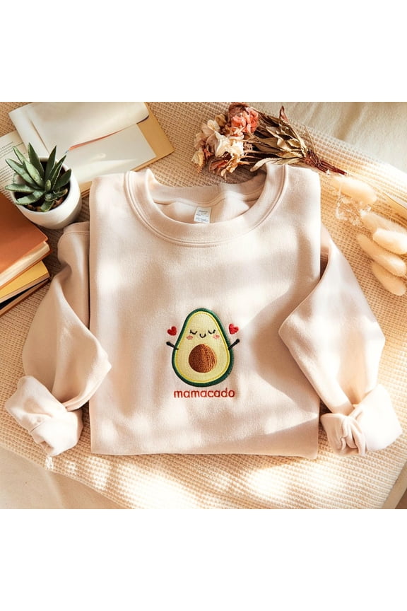 Mamacado Embroidered Sweatshirt, Baby Announcement Embroidery Shirt, New Mom Gift, Pregnancy Reveal Tee, Maternity Shirts, Baby Shower Gift