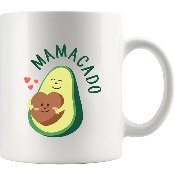 Mamacado Funny Avocado Lover Gifts For Mom Pregnancy Gifts Expectant Mama New Moms Mothers Day From Daughter Son Husband Ceramic Mug 11 oz White