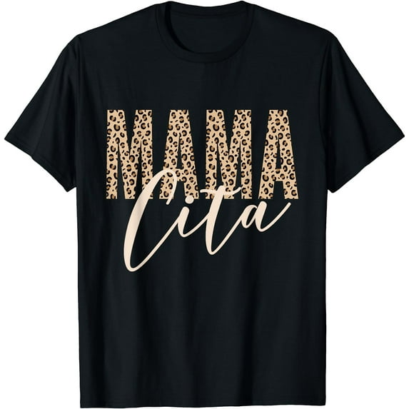 Mamacita Women Leopard Print Funny Latina Mom Mothe T-Shirt Black 3X-Large