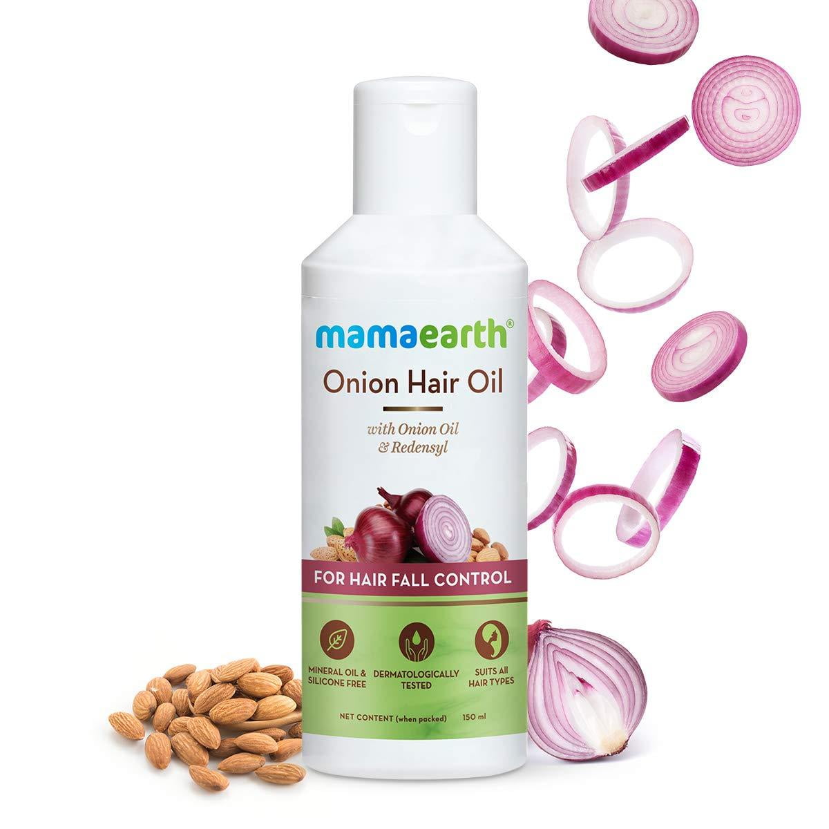 Mamaearth Onion Oil for Hair Growth & Hair Fall Control with Redensyl 150ml  - Walmart.com