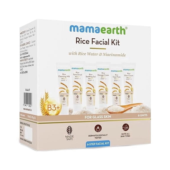 Mamaearth Rice Facial Kit With Rice Water & Niacinamide for Glass Skin - 60g