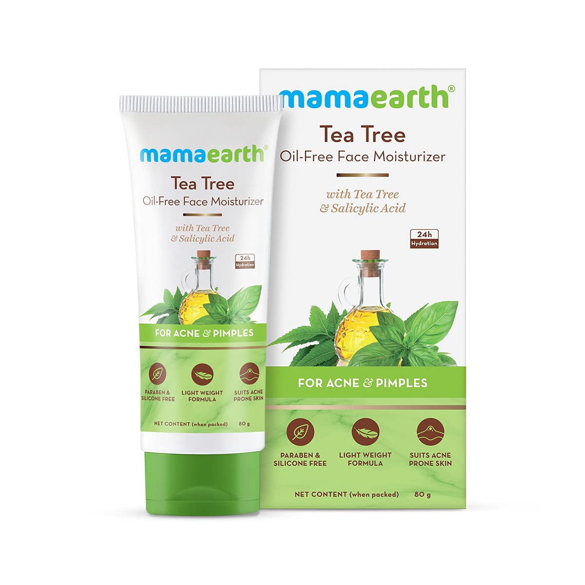 Mamaearth Tea Tree Oil Free Moisturizer for Oily Skin with Tea Tree