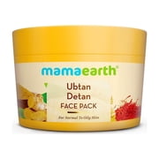 Mamaearth Ubtan Turmeric & Saffron Face Mask, De-Tanning & Skin Brightening, for Normal to Oily Skin, 7 oz 200 g