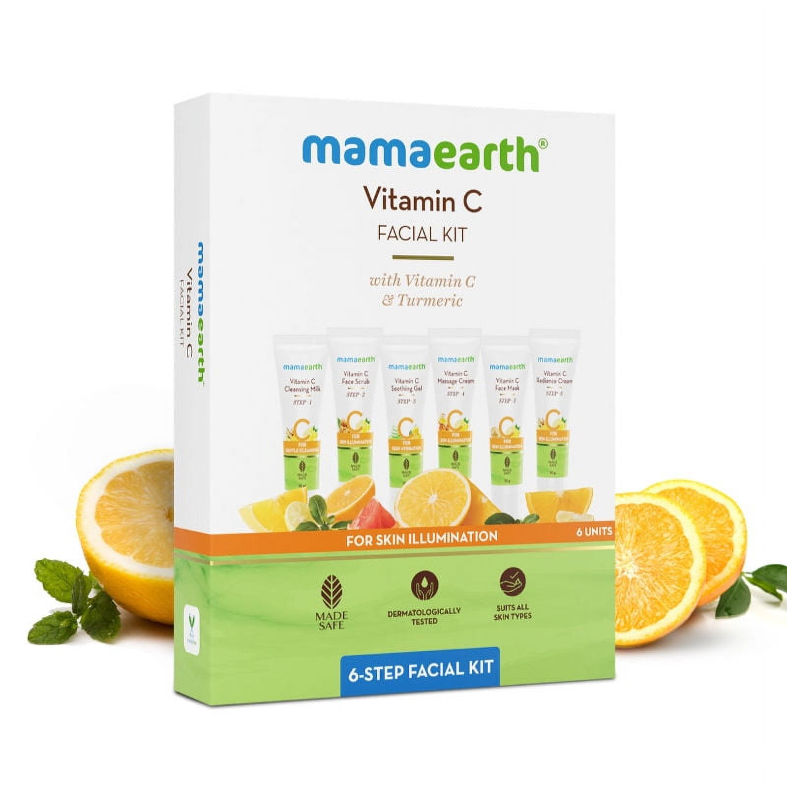 Mamaearth Vitamin C Facial Kit With Vitamin C & Turmeric For Skin  Illumination