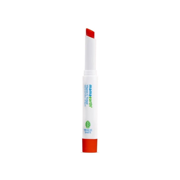 Mamaearth Vitamin C Tinted Lip Balm with Natural Orange Tint | 12-Hour Moisturization with Honey | for Dry, Cracked Lips | Chapped Lip Care with Hydrating Oils | 0.07 Oz (2g)