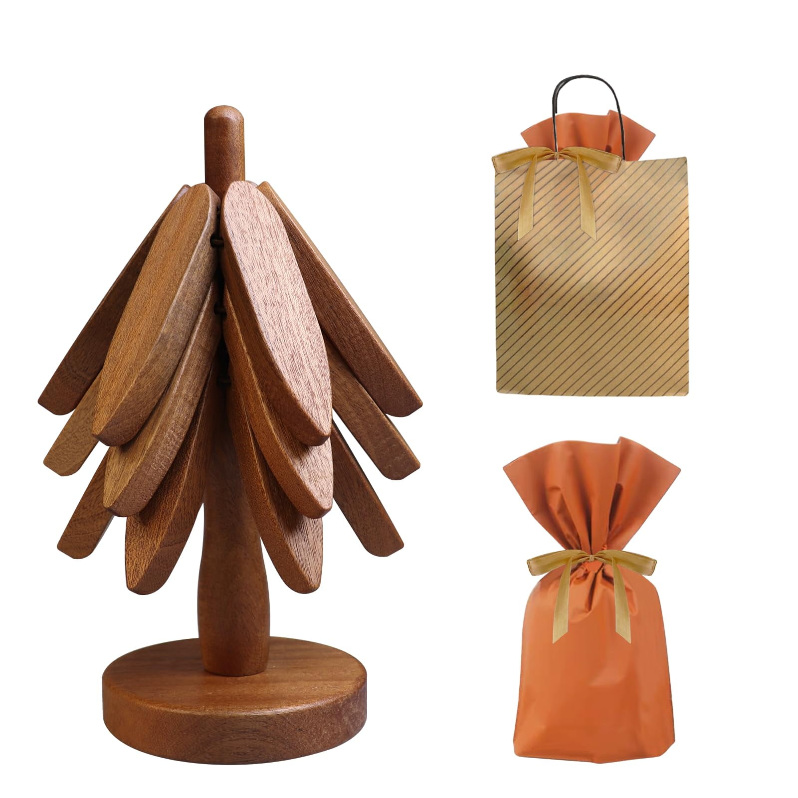 Mamakura Kitchen Wooden Trivets for Hot Dishes,Tree Shape trivets for ...