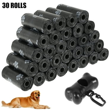 Mamamax 30Roll Dog Poop Bags,Eco Pet Waste Bags with Breakpoint Design,Pet Poop Clean Pick Up Tools,Pet Accessories for Home Outdoor (Black)