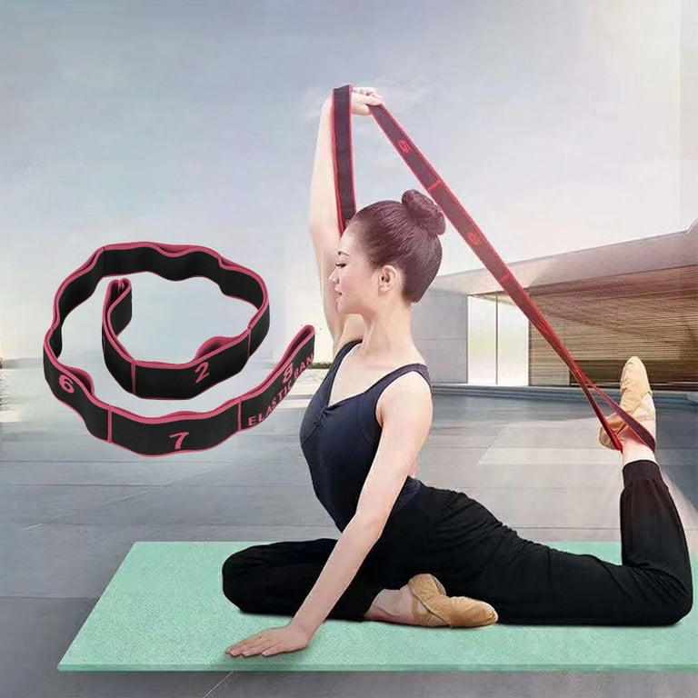 Mamamax Nylon Tension,Nylon Yoga Belt,Resistance Band Elastic Band Reusable  Stretchable Exercise Workout Band Home Gym Sports Belt for Yoga Pilates