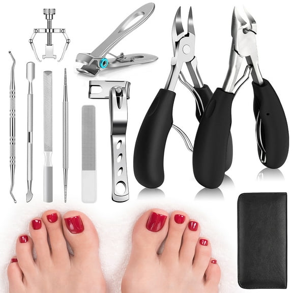 Mamamax Podiatrist Toenail Clippers,10 Pcs Toe Nail Clippers for Thick Nails and Ingrown Toenails,Professional Toenail Clippers Set,Toe Nail Clippers for Adult and Seniors
