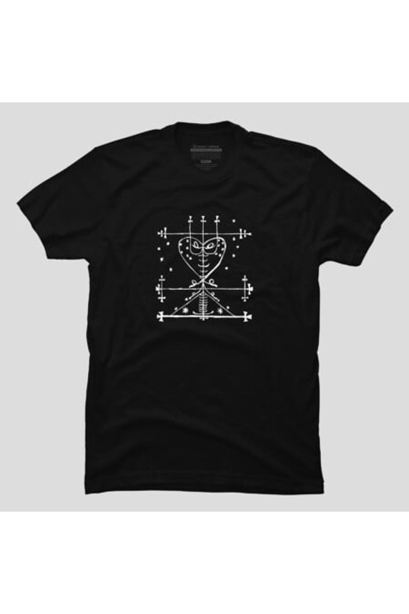 Maman Brigitte Voodoo Veve White Graphic, K28805 Unisex T-Shirt – Extended Sizes Up to 5XL