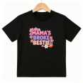 thumbnail image 1 of Mamas Broke Bestie Girls Graphic Tee, Funny Mother Day 100% Cotton Kids Short Sleeve T-Shirt, 1 of 5