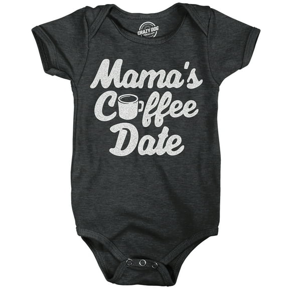 Mamas Coffee Date Baby Bodysuit Funny Sarcastic Graphic Novelty Jumper for Infants