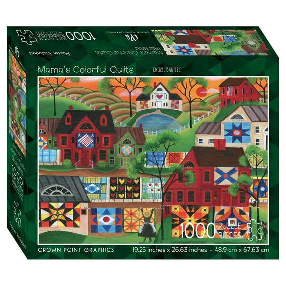 Mamas Colorful Quilts - 1000 Piece Jigsaw Puzzle