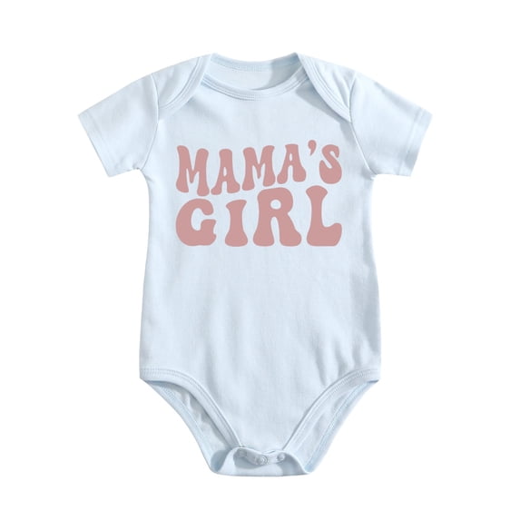Mamas Girl Mommys Bestie Baby Bodysuit Newborn Infant Girl Romper Baby Blue-style 0-3M