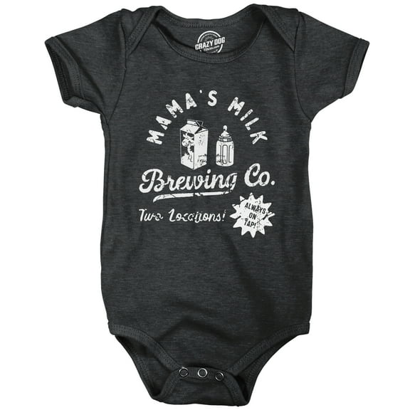 Mamas Milk Brewing Co Baby Bodysuit Funny Breast Feeding Brewery Joke Jumper for Infants