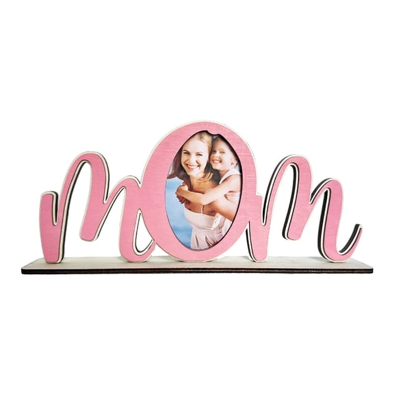 Mamas Wood Letter Picture Frame for Mom and Cherishes Memory