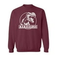 thumbnail image 1 of Mamasaurus Funny Mother Dinosaur T-Rex Head Crewneck Sweatshirt, 3XL, Maroon, 1 of 2