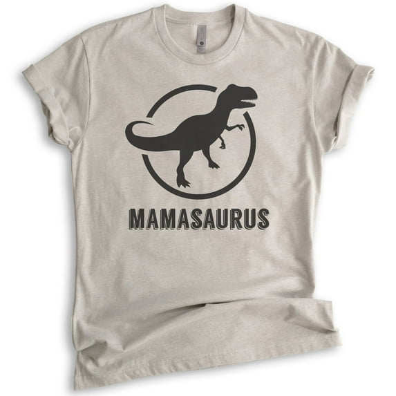Mamasaurus T-shirt, Unisex Women's Shirt, Awesome Mom Shirt, Light Silk Gray, Small