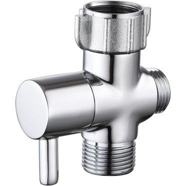 Mamatety Bidet T Adapter with Shut off Valve, Metal T Valve for Bidet 7/8” X 7/8” X 1/2”or 3/8”, Tee Connector Bidet Attachment for Handheld Toilet Spray