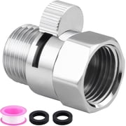 Mamatety Shower Flow Control Valve, Brass Shut Off Valve for Hand Shower or Fixed Shower Head, G1/2 Shower Pressure Regulator Chrome