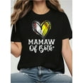 thumbnail image 1 of Mamaw Of Both Baseball Softball Mamaw Mothers Day T-Shirt- 100% Cotton Women's Casual Short Sleeve Crew Neck T-Shirt For All Seasons, 1 of 4