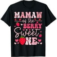 thumbnail image 1 of Mamaw Of The Berry Sweet One Strawberry Groovy T-Shirt, 1 of 5
