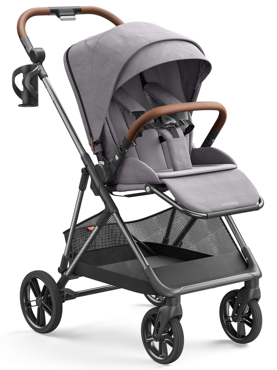 Mamazing Baby Stroller Air Lux Carbon Fiber 15.9 lbs Lightweight Compact Fold Reversible Seat with UPF 50+ Canopy for Infant Toddler