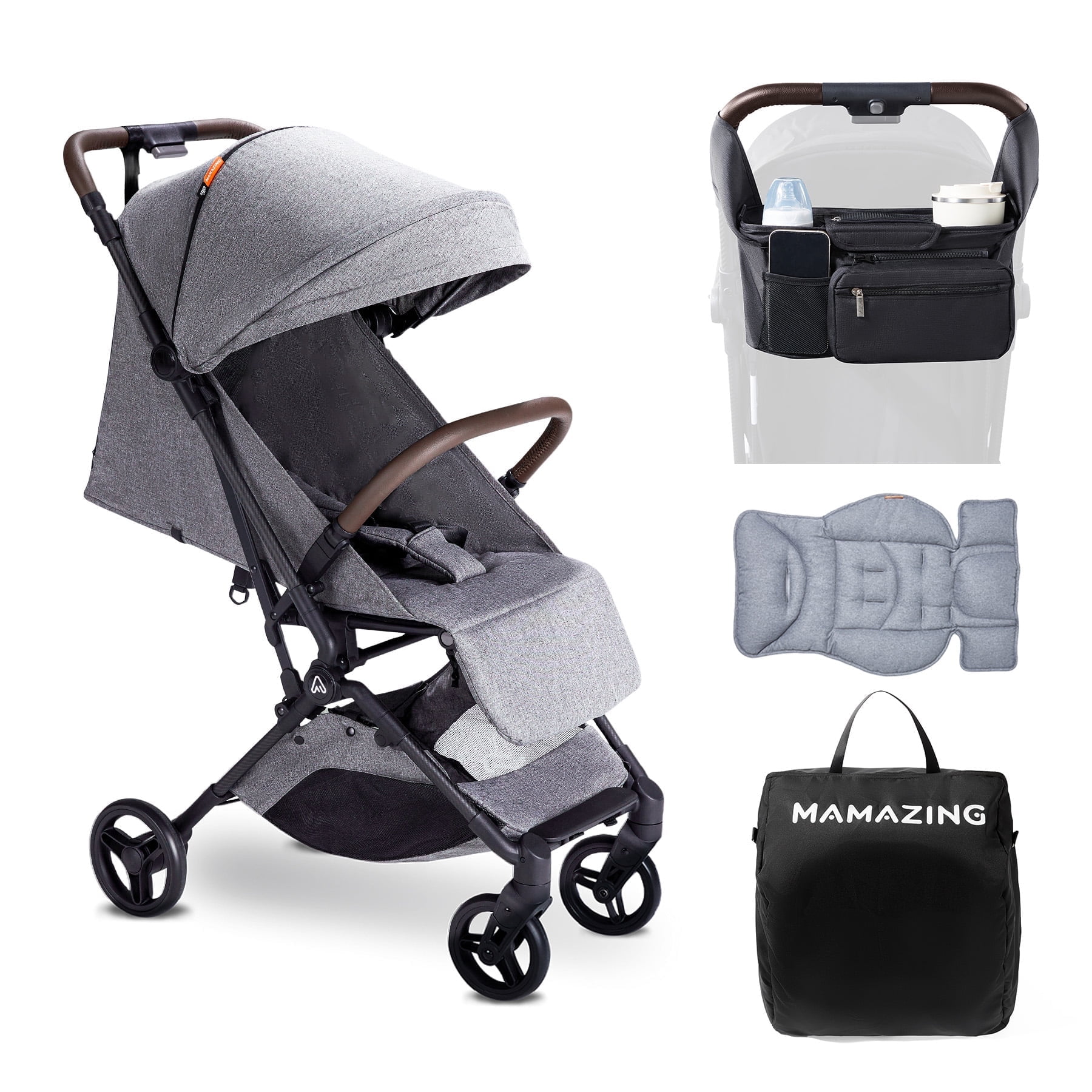 Mamazing Baby Stroller Ultra Air Lightweight Foldable Carbon Fiber Travel Stroller Toddler Infant