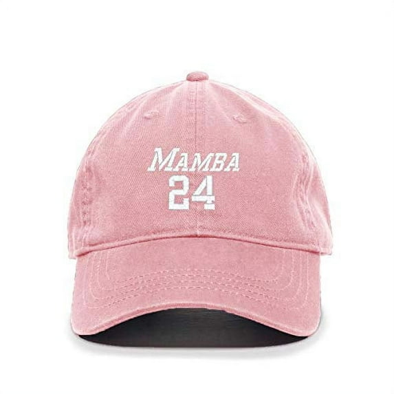 Mamba 24 Kobe Baseball Cap Embroidered Cotton Adjustable Dad Hat Light Pink