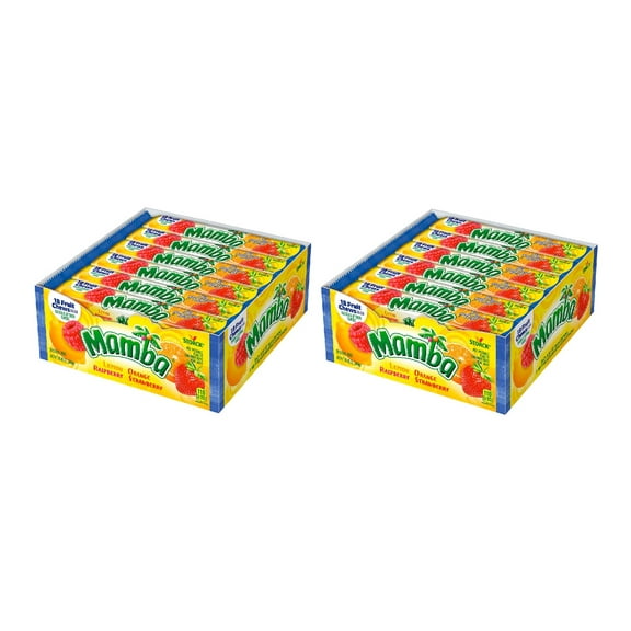 Mamba Fruit Chews, Variety Pack, 2.8 oz, 24 ct 2PK