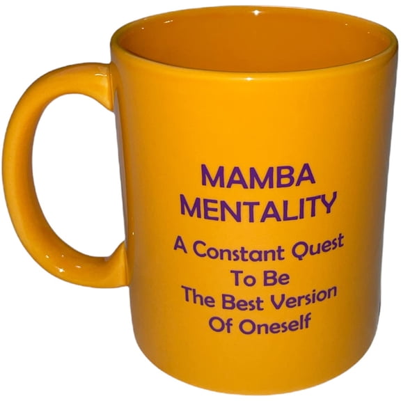 Mamba Mentality Inspirational Sports Motivational Glossy Stoneware Coffee Mug Cup A Constant Quest To Be The Best Version of Oneself