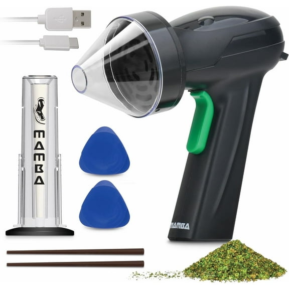 Mamba Monster Loader 3.5g Electric Herb Grinder & Mill, USB Rechargeable, Aluminum Alloy Head, Black