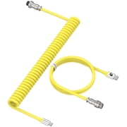 Mamba Snake Custom Coiled Keyboard Cable, 2.0M(0.66ft) USB-C to USB-A TPU Mechanical Keyboard Cable, Detachable Metal Aviator Double-Sleeved Wire for Gaming Key