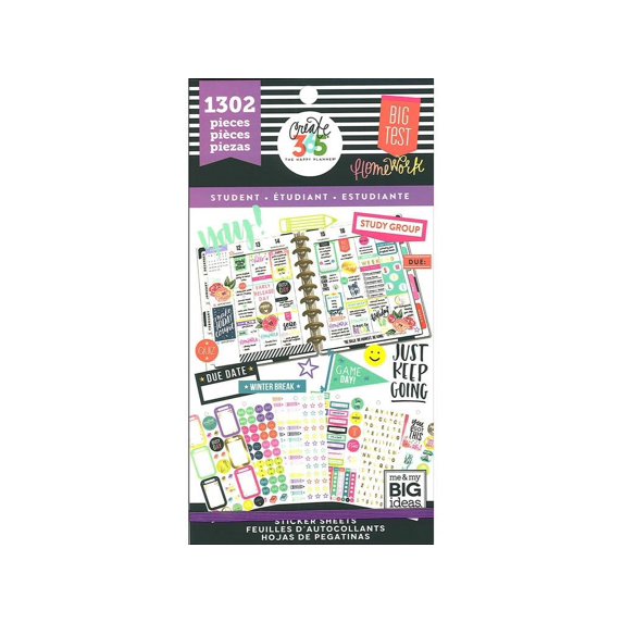 Mambi Happy Planner Sticker Value Pack Yay Student, 1302/Package