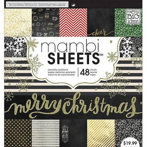 Mambi 12.75 x 0.43 Inch Scrapbook Paper, Multicolor, All That Glitters, 48 Sheets