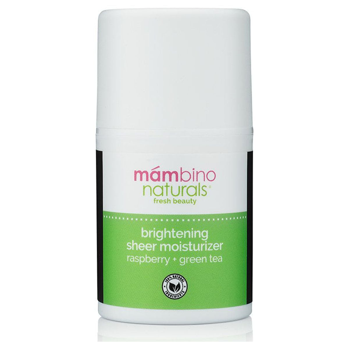 Mambino Organics - Brightening Sheer Moisturizer, Raspberry + Green Tea