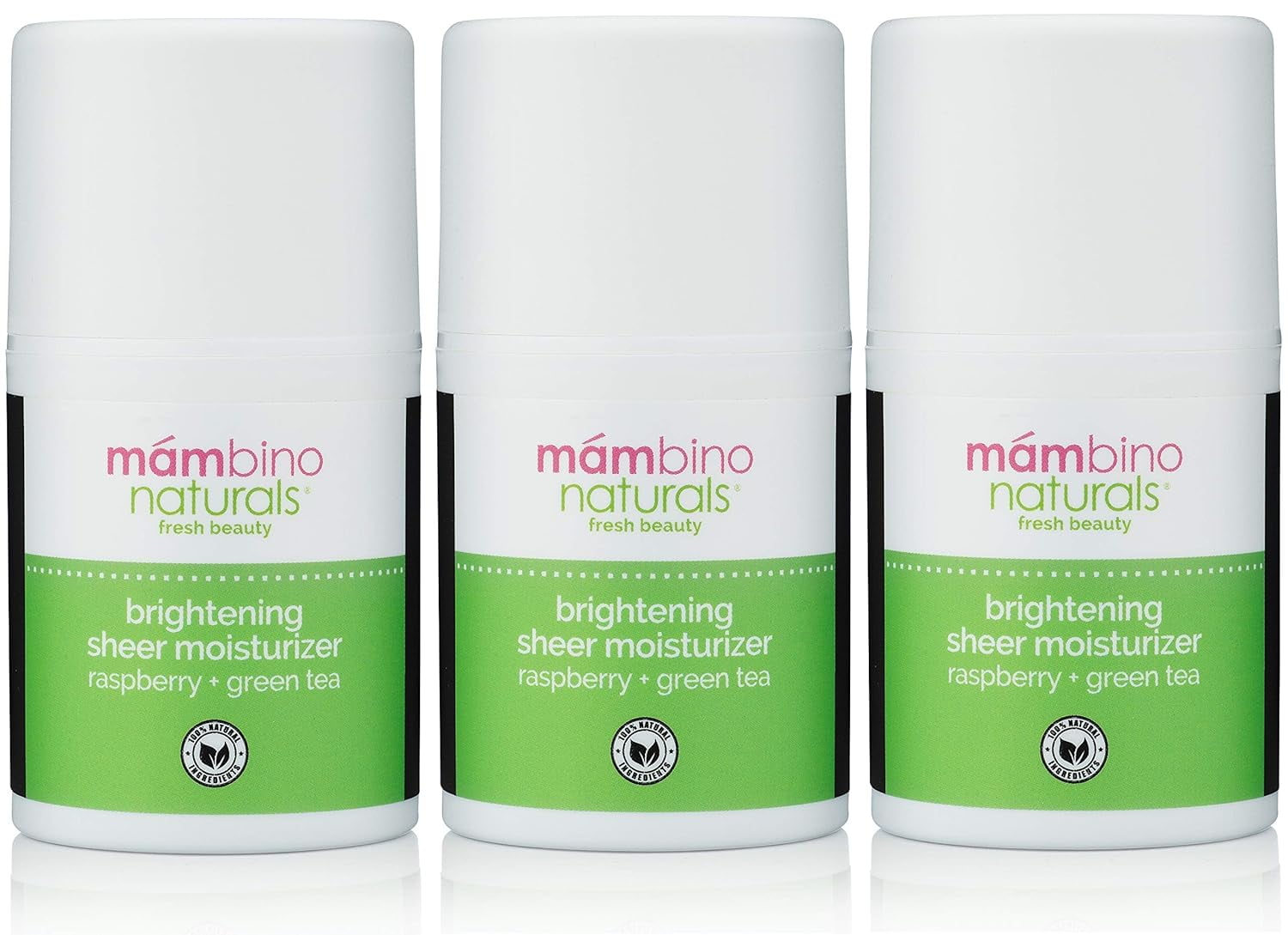 Mambino Organics Face Moisturizer raspberry + Green Tea | Daily Face and Body Moisturizer, 1.7 Fluid Ounce, 3 Pack