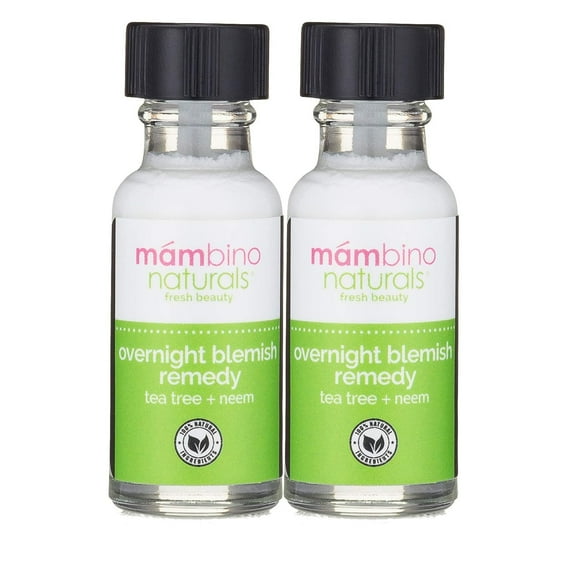 Mambino Organics Overnight Blemish Roll On Tea Tree 15 ml, 2 Pack