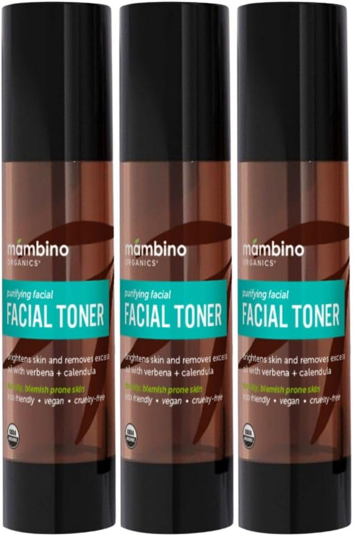 Mambino Organics Purifying Facial Toner, Verbena + Calendula, 4 Fluid Ounces (2 Pack)