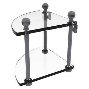 Mambo Collection 2 Tier Corner Glass Shelf