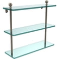 thumbnail image 1 of Mambo Collection Triple Tiered Glass Shelf - Antique Pewter / 16 Inch, 1 of 5