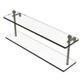 thumbnail image 1 of Mambo Collection Two Tiered Glass Shelf - Antique Brass / 22 Inch, 1 of 2