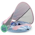 thumbnail image 1 of Mambobaby Self Inflating Baby Pool Float with Canopy- Blue, 1 of 7