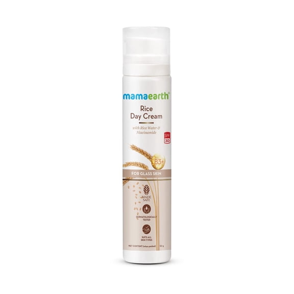 Mamearth Rice Day Cream With Rice Water & Niacinamide for Glass Skin - 50 g