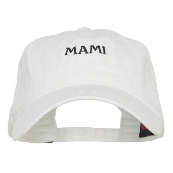 Mami Embroidered Washed Cap - White OSFM