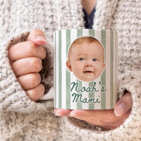 Mami Face, Personalized Mami Kids Face, Face Photo Birthday Gift, Custom, AURORAVALLEY, 11oz-15oz Mug