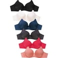 thumbnail image 1 of Mamia Women's Basic Lace/Plain Lace Bras Pack of 6- Various Styles 4410P1, 38B, 1 of 7