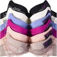 thumbnail image 1 of Mamia Women's Basic Lace/Plain Lace Bras Pack of 6- Various Styles Ariana, 42C, 1 of 24